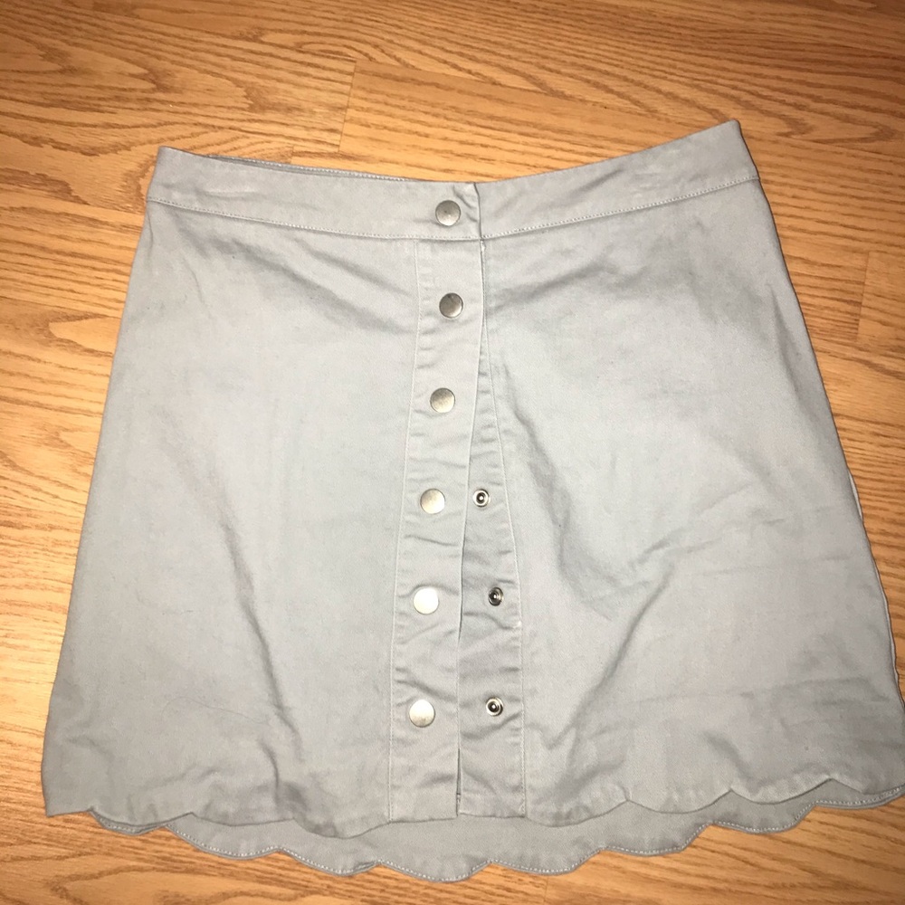 Gray mini skirt